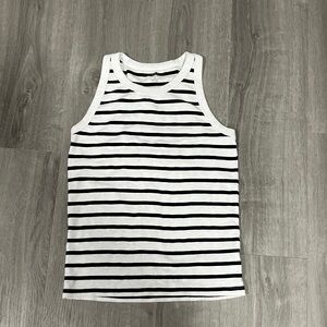 GAP Black and White Striped Top